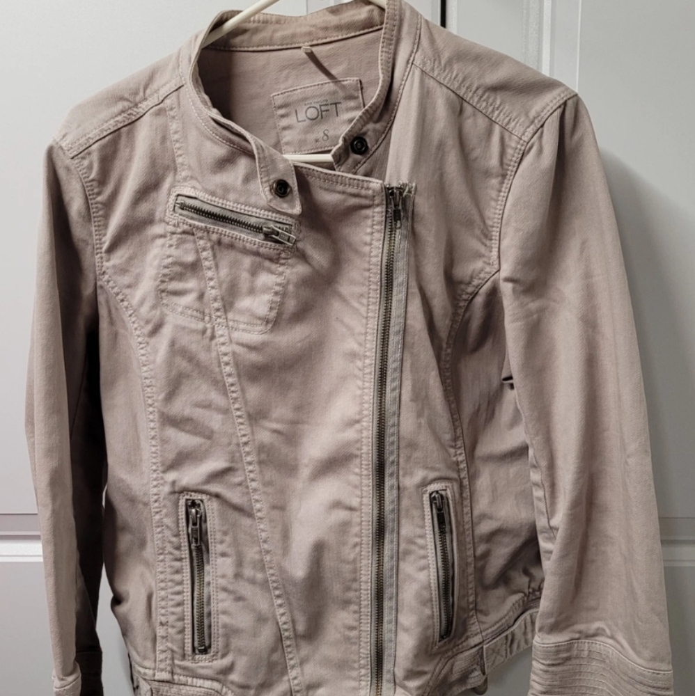 Ann Taylor Loft Moto Jacket Women's Size: 8 Full Zip